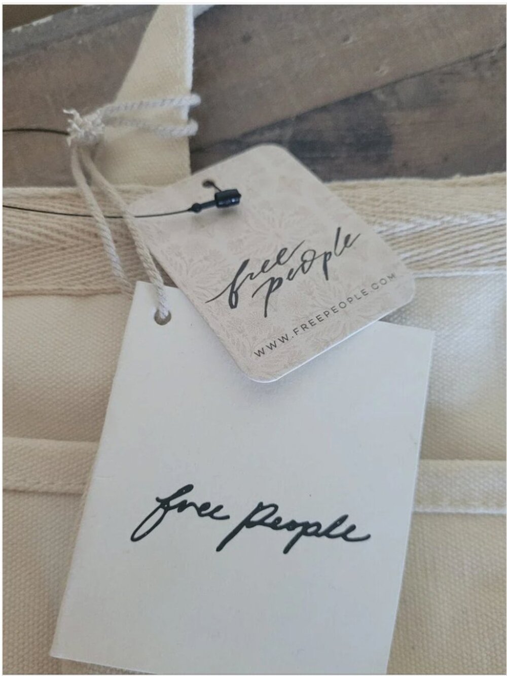 Free People NWT Kiss My Patch Carryall Canvas Tote Shoulder Bag - Picture 8 of 8